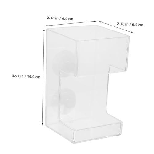 PRETYZOOM Aquarium Fish Feeder Feeding Tube with Suction Cup, Large Square Non-Floating Sinkable Fish Tank Accessory for Betta and Shrimp Feeding