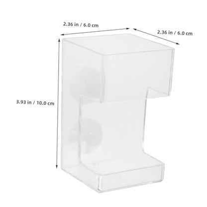 PRETYZOOM Aquarium Fish Feeder Feeding Tube with Suction Cup, Large Square Non-Floating Sinkable Fish Tank Accessory for Betta and Shrimp Feeding