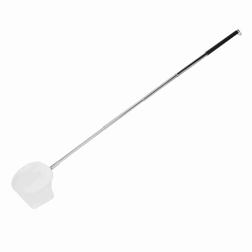 Yosoo Adjustable Mini Fishing Net Aquarium Shrimp Net Fish 20-57.5cm Expandable Pole with Metal Hook for Small Fish Shrimp and Tank - color: Black, size: Rotary screen