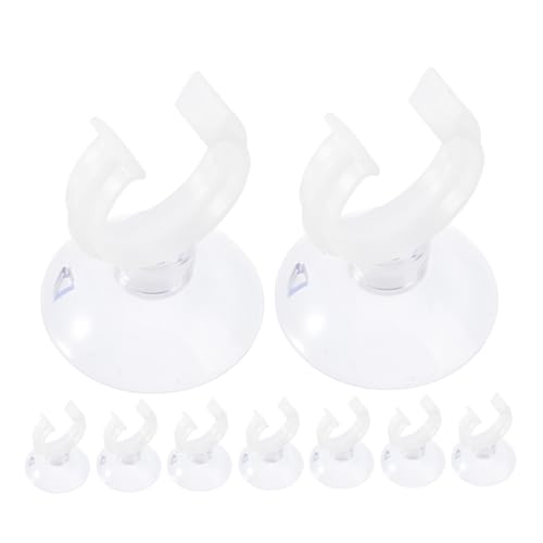 Yardwe 9pcs Aquarium Suction Cup Clips for Securely Holding Water Tubing in Fish Tanks Durable PVC Design for Stability and Versatile Use for Various Decorative Styles - size: 4.50X3.00X2.00CM