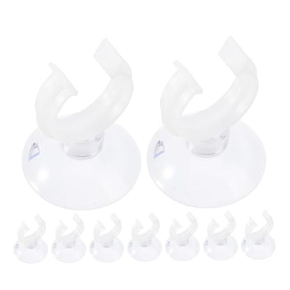 Yardwe 9pcs Aquarium Suction Cup Clips for Securely Holding Water Tubing in Fish Tanks Durable PVC Design for Stability and Versatile Use for Various Decorative Styles - size: 4.50X3.00X2.00CM