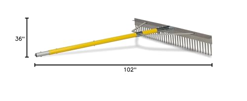 Jenlis Razer Rake Heavy Duty Collapsible Aluminum Lake Rake for Removal of Weeds, Leaves, & Floating Scum, Shoreline & Beach Landscaping Tool