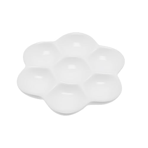 3.5" Hermit Crab Ceramic Food Dish,7 Compartments Ceramic Anti-turning Food & Water Bowl for Hermit Crab Tarantula Snail - size: 3.5 inch