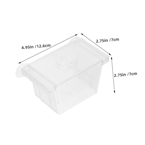 Toyvian 4PCS Double-Layer Self-Floating Betta Fish Breeding Box Incubator for Fish Fry Easy Observation Space-Saving Isolation Tank
