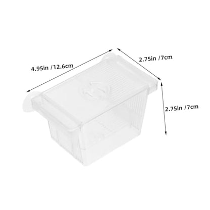 Toyvian 4PCS Double-Layer Self-Floating Betta Fish Breeding Box Incubator for Fish Fry Easy Observation Space-Saving Isolation Tank