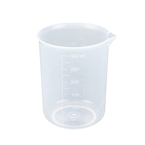 Antrader Kitchen PP Measuring Cup Scientific Plastic Graduated Beaker Transparent 250ml-300ml - size: 250ml-300ml