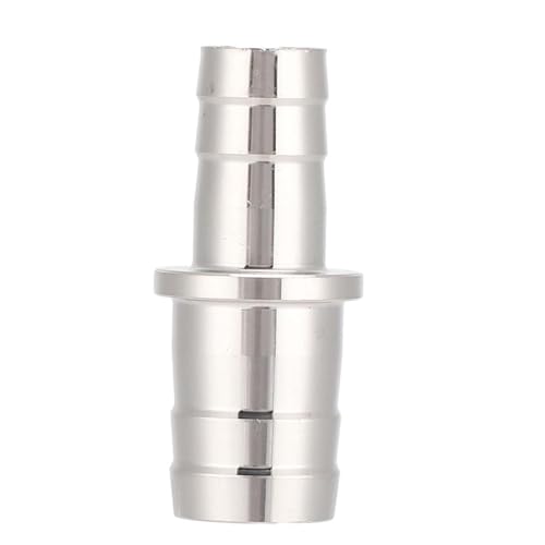 Silver Stainless Steel Aquarium Pipe Adapter Leak-Proof Joint Water Connector Fitting for Fish Tank Air Pump(12mm to 16mm) - size: 12mm to 16mm