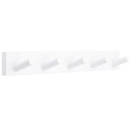 Coat Rack Wall Mount, Wooden Coat Hanger, White, 1 Pcs - color: White