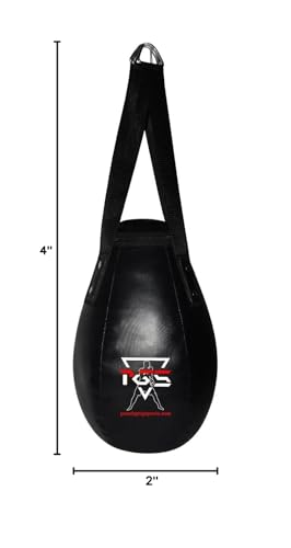 Wrecking Ball Punching Bag, Expert Boxing Teardrop Body Snatcher Bag for MMA, Kickboxing, Muay Thai, Round Heavy Bag - UNFILLED