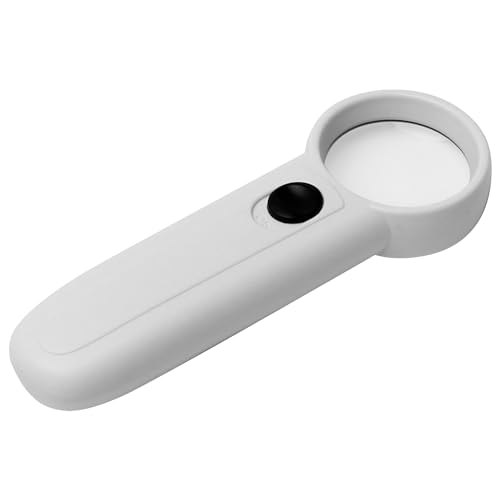 Othmro 1Pcs 15X Handheld Magnifier Lens, Small Magnifying Glass, Diameter 1.46inch White Round Page Magnifying Lens with Plastic Handle for Small Prints Book Magazines Newspaper Reading - color: 15x 35mm