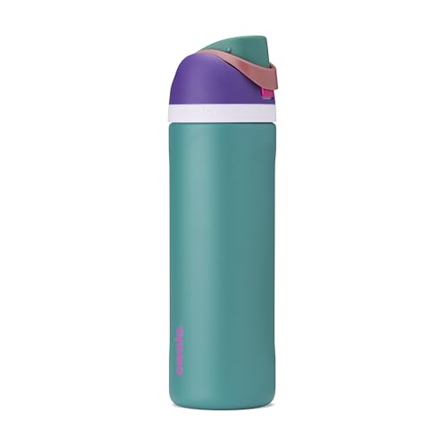 Owala FreeSip Stainless Steel Water Bottle 24 oz 80s Ski Slopes - color: 80s Ski Slopes, size: 24 Ounces