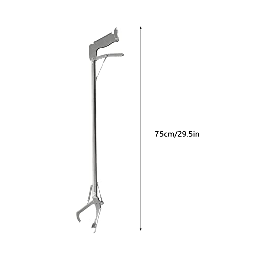Alomejor 30in Aquarium Tweezers Fish Long Reach Tongs for Crab Seafood Octopus(Bend Clip)