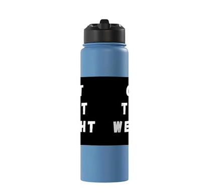 Cut That Weight Combat Sports Tournament Motivation Stainless Steel Insulated Water Bottle - color: Light Blue