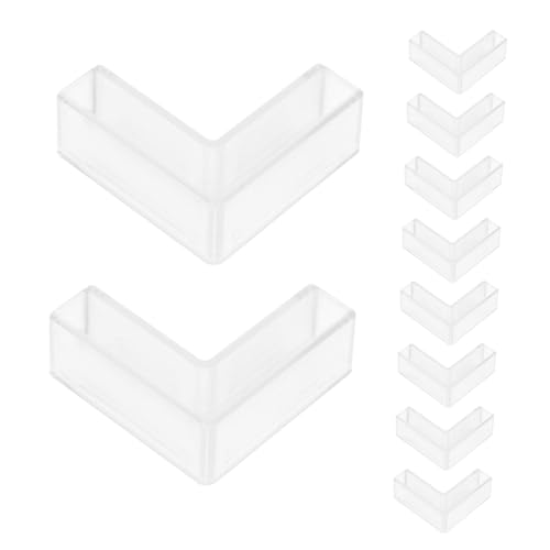Garneck 10pcs Plastic Glass Clamps for Aquariums and Showcases Shaped Fixing Clip for Glass Panels Easy Installation and Support for Displays