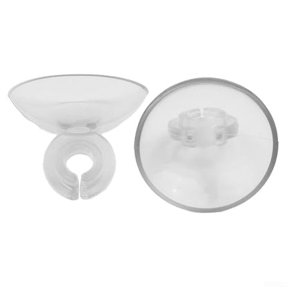 Aquarium Fish Tank Suction Cups Holder Set 10pcs Clear Plastic Suckers Clips Pads for Air Line Pump Tube, 2.5cm Diameter Suction Cup with 5mm Clip