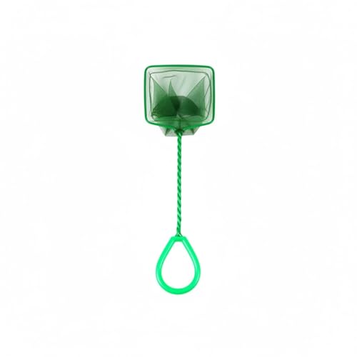 Green Square Mesh Aquarium Net for Fish Transfer and Tank Cleaning - size: 12.99 x 3.94 x 3.82"