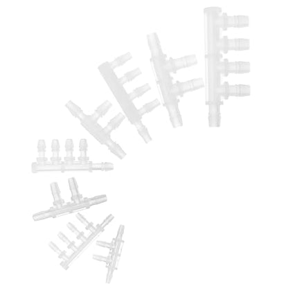8pcs Fish Tank Hose Barbed Fitting Aquarium Tubing Connector for Oxygen Pump Versatile Soft Plastic Adapter for Projects and