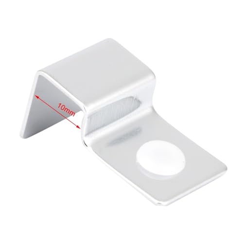 8 Pcs Stainless Steel Aquarium Glass Cover Clips Fish Tank Support Bracket with Plugs Universal Fit Hood Fastener(10mm) - size: 10mm