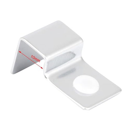 8 Pcs Stainless Steel Aquarium Glass Cover Clips Fish Tank Support Bracket with Plugs Universal Fit Hood Fastener(10mm) - size: 10mm