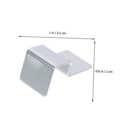 Kisangel 16pcs Stainless Steel Fish Tank Lid Holder Clips for Aquarium Glass Sturdy Support Brackets Practical Accessories for Fish Tank Supplies Elegant Design