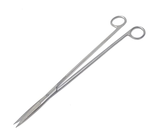 A2Z-Aquascaping Maintenance Tools Accessories,Anti-Rust Stainless Steel Tweezers Scissors Spatula for Aquarium Tank Clean, Fish Tank, Bonsai, Algae Scrapers (12" Scissors - Straight - Silver) - size: 12" Scissors - Straight - Silver