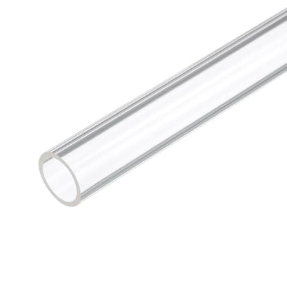 18" Clear Plastic Rigid Pipe 16mm ID x 22mm OD (5/8" ID x 7/8" OD) Acrylic Round Tubing, [for Plumbing, Hydraulics, Pneumatics, Aquarium] - size: 5/8" x 7/8"