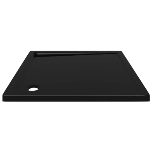 vidaXL Square ABS Shower Base Tray Home Indoor Bath Bathroom Hardware Fixture Part Plumbing Low Threshold Shower Tray Bath Pan Base Black - color: Black, size: 31.5" x 31.5"