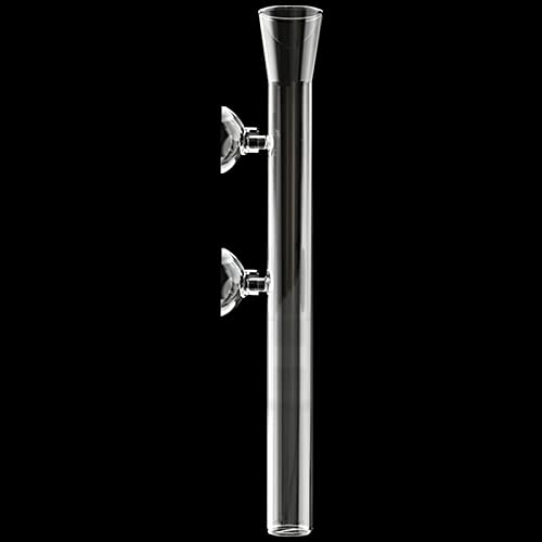 250mm Glass Aquarium Shrimp Feeding Tube Aquarium Clear Fish Food Feeder Tube for Fish Tank with 2pcs Suction Cups