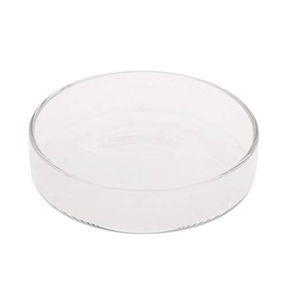 Aquarium Shrimp Feeding Dish High Glass Bottom Feeder Food Bowl 3.9 3.5 3.2 2.6 2.4 Inches Round Tray - size: Small