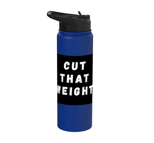 Cut That Weight Combat Sports Tournament Motivation Stainless Steel Insulated Water Bottle - color: Royal Blue