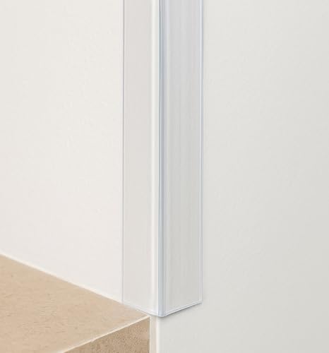 4 FT Clear Plastic Angle – 1 1/4" x 1/8" – Transparent Plastic Corner Guard – Edge Protector Trim for Walls, Furniture, Counters & DIY Projects