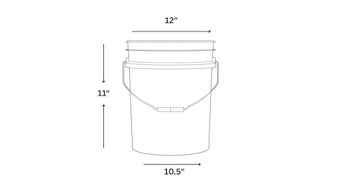 3.5 Gallon Aqua Food Grade BPA Free Bucket Pail with White AirTight Screw on Lid (Pack of 2)