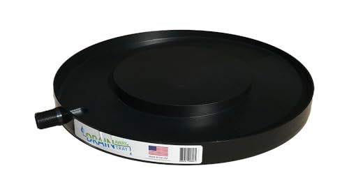 Drain Away Black 22 Inch Plant Saucer Heavy Duty Drain Tray for Large Pots Indoor Outdoor Waterproof UV Resistant | Protect Floors Decks | 12in 15in 22in | White Gray Terra Cotta Black - color: Black, size: 22 x 22 x 1.5 inches