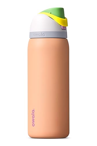 Owala FreeSip Stainless Steel Water Bottle 32 oz Peachy Keen - color: Peachy Keen, size: 32 Ounces