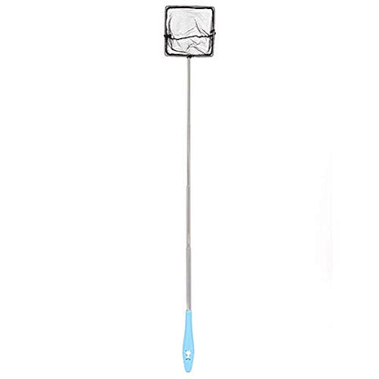 Aquarium Shrimp Net, Stainless Steel Fine Mesh Nest Extendable Fish Fish Skimmer Net Scoop with Long Handle()