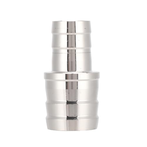 Silver Stainless Steel Aquarium Pipe Adapter Leak-Proof Joint Water Connector Fitting for Fish Tank Air Pump(16mm to 22mm) - size: 16mm to 22mm