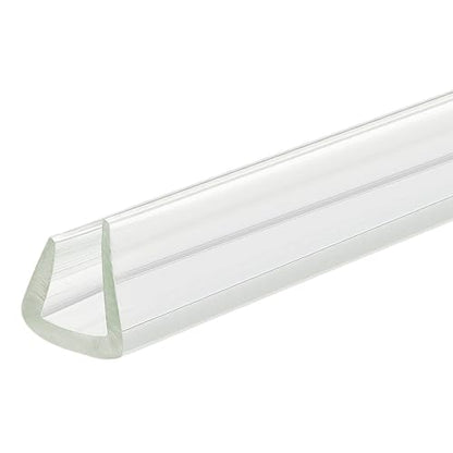 uxcell U Channel Edge Trim, 8.2ft Length Soft Rubber Guard Seal Strip Edge Protector Fit for 8-9mm Edge, (33/64" W x 15/32" H) Clear - size: 33/64"x 15/32"x 8.2ft