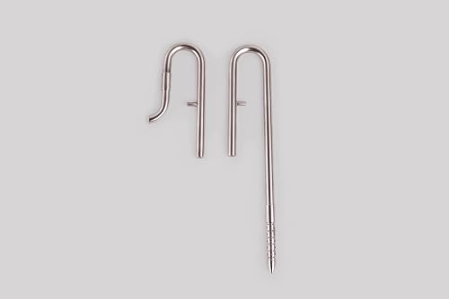 304 Stainless Steel Lily Pipes with Clamps for Rimless Glass Aquarium, Inflow and Outflow Set (Pipe Diameter 6mm) - size: ID/OD=4/6mm