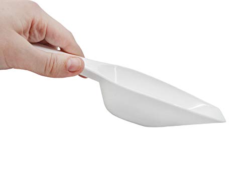 EISCO Scoop, 100ml (3.4oz) - Polypropylene Plastic - Flat Bottom - Excellent for Measuring & Weighing - Autoclavable