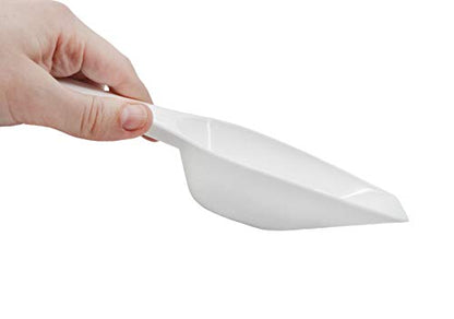 EISCO Scoop, 100ml (3.4oz) - Polypropylene Plastic - Flat Bottom - Excellent for Measuring & Weighing - Autoclavable