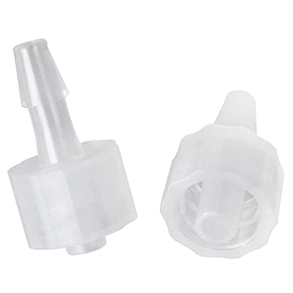 MEETOOT 10pcs Luer-to-Barb Adapter Male Luer with Lock Ring 1/8" Hose Barb Screw Quick Connector Plug 3.2mm for Laboratory Biochemical/Analytical Instruments and Food Machinery