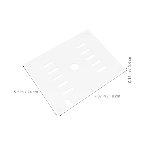Clear Fish Tank Lid - 7.1x5.5Inch Acrylic Anti Jumping Aquarium Cover with Hole - Transparent Top Hood Grid Panel for Turtles Reptiles Shrimp Jump