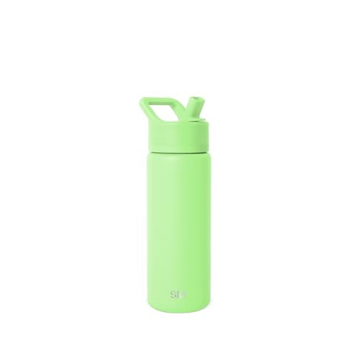 Simple Modern Insulated Water Bottle with Straw | 18oz | Green - color: -Baja, style: 18oz