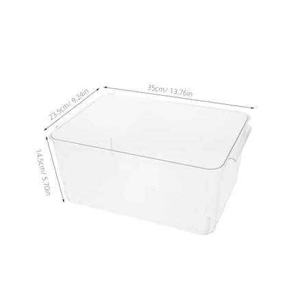 DOITOOL Plastic Betta Fish Tank with Lid, Shatterproof Desktop Turtle Habitat Aquarium for Small Reptiles and Aquatic Pets, Rectangle Carry Handle Design for Home and Office Use