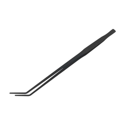 Aquarium Long Tweezers Fish Feeding Tongs Straight and Curved Tweezers for Fish Tank Aquatic Plants, 38CM Feeding Tongs for Hold, Lizards, Bearded Dragon (Black, One Size)