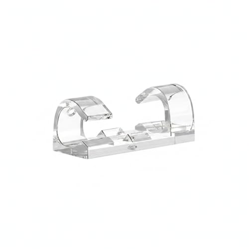 Self-Adhesive Cable Clips for Cord Management, Clear PP Plastic Wire Holders for Desk Edge and Wall