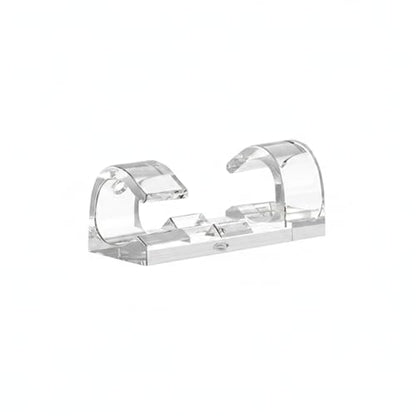 Self-Adhesive Cable Clips for Cord Management, Clear PP Plastic Wire Holders for Desk Edge and Wall