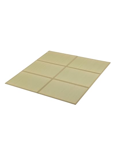 FULI Japanese Tatami Mattress, Foldable Igusa Rush Grass, Natural, Queen - size: Queen (79"L x 59"W x 0.5"Th), style: Foldable Mat