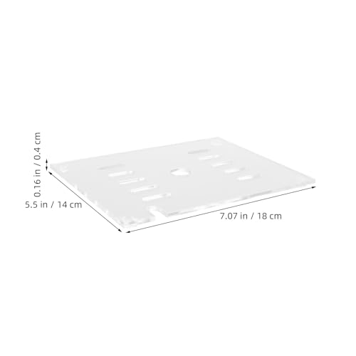 Clear Fish Tank Lid - 7.1x5.5Inch Acrylic Anti Jumping Aquarium Cover with Hole - Transparent Top Hood Grid Panel for Turtles Reptiles Shrimp Jump