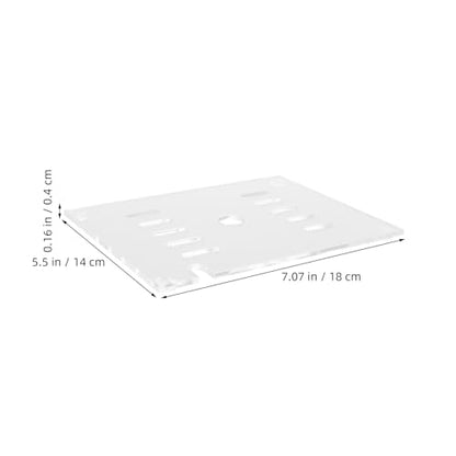 Clear Fish Tank Lid - 7.1x5.5Inch Acrylic Anti Jumping Aquarium Cover with Hole - Transparent Top Hood Grid Panel for Turtles Reptiles Shrimp Jump